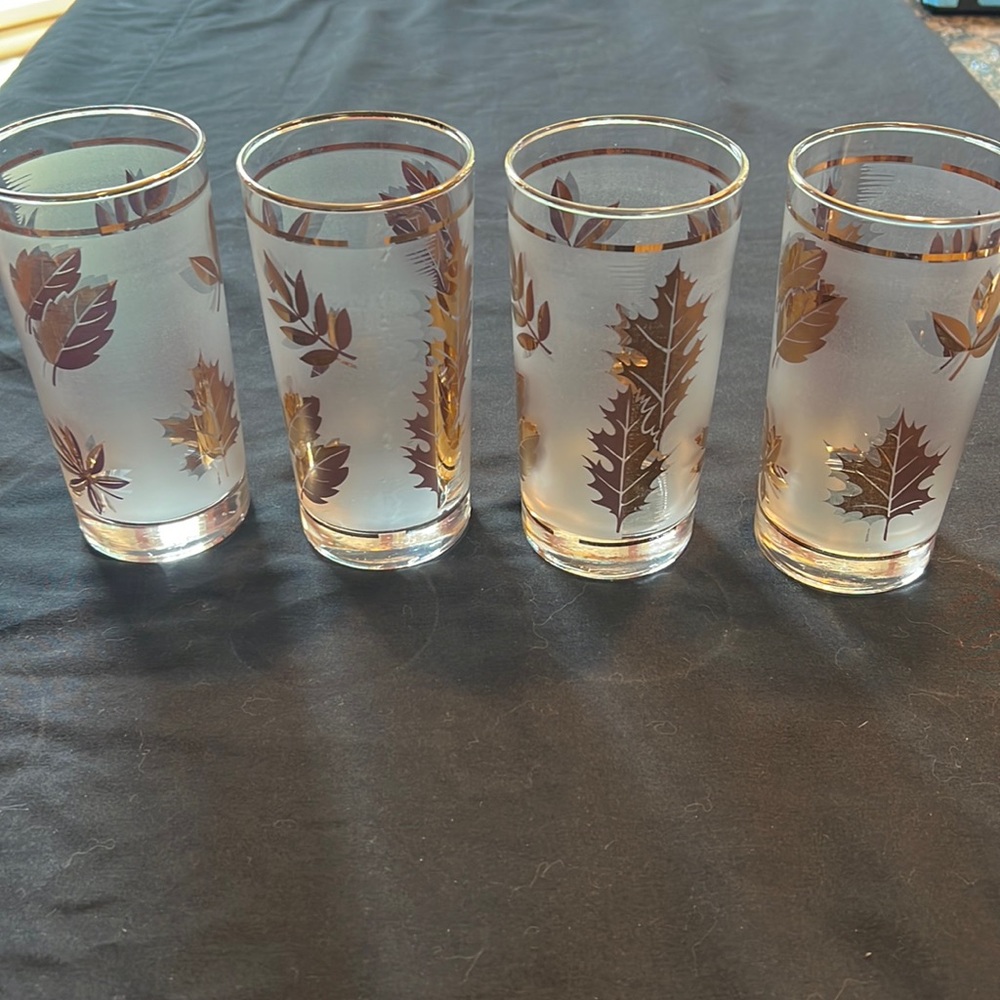 Libbey Golden Foliage hi ball glasses